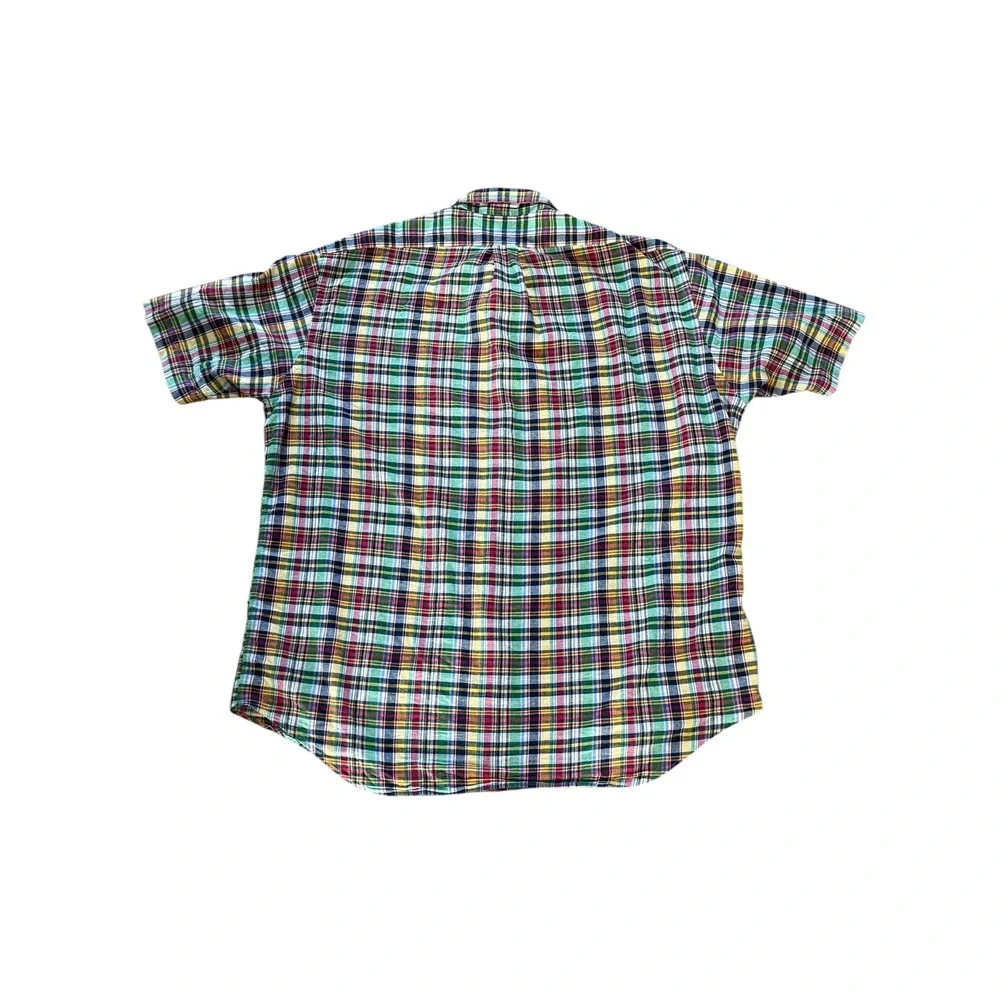 Polo Ralph Lauren Mens XL Blake Plaid Short Sleeve Button Down Shirt Multi Color